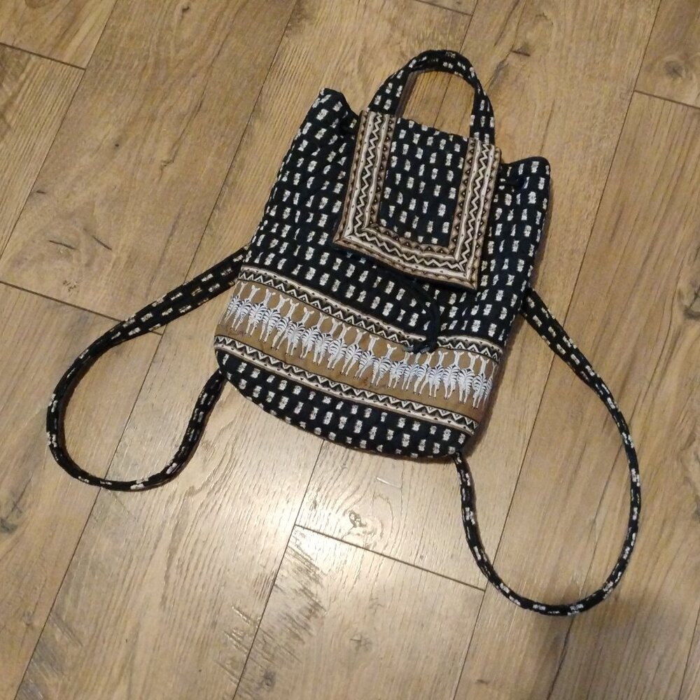 Vera Bradley Zebra Butts Drawstring Backpack